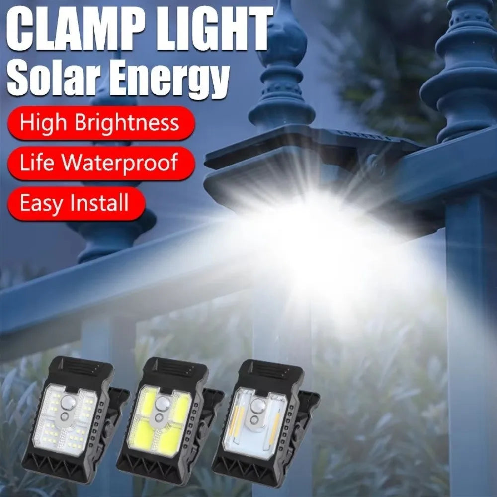 Solar Clip Light – 3 Modes Motion Sensor Waterproof LED Lamp