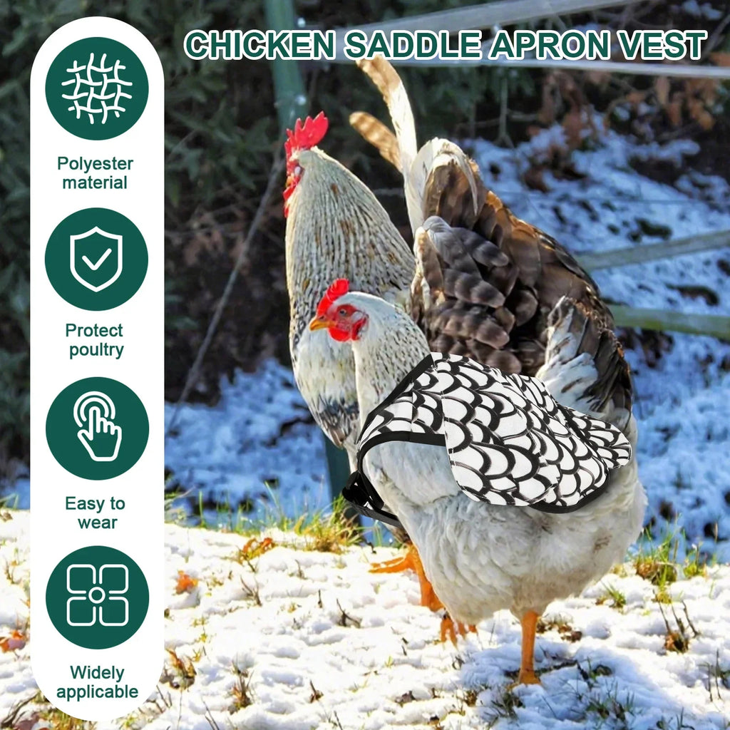3-Pack Waterproof Chicken Saddle Apron – Adjustable Hen Protector