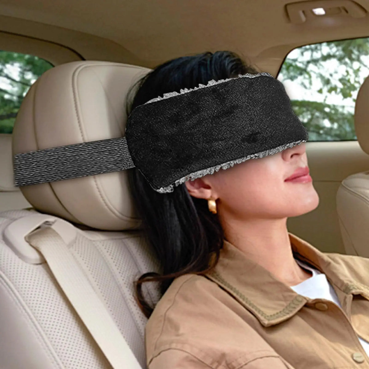 Adjustable Travel Head Support Strap – Airplane & Car Neck Support