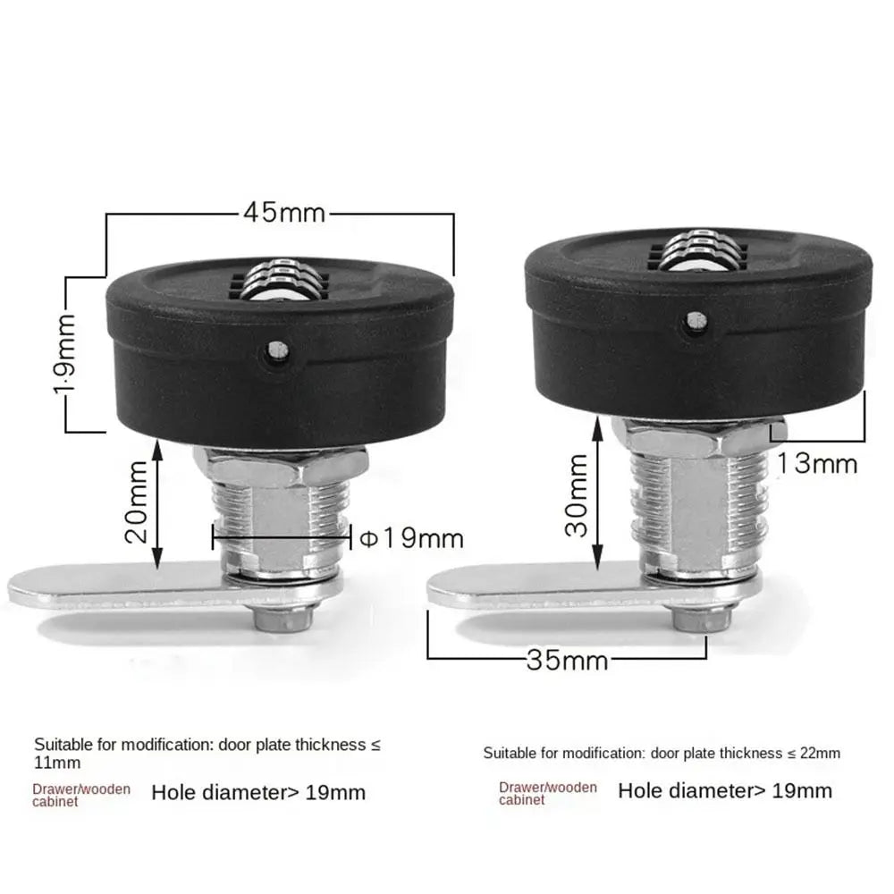Zinc Alloy 3-Digit Combination Lock for Drawers & Cabinets