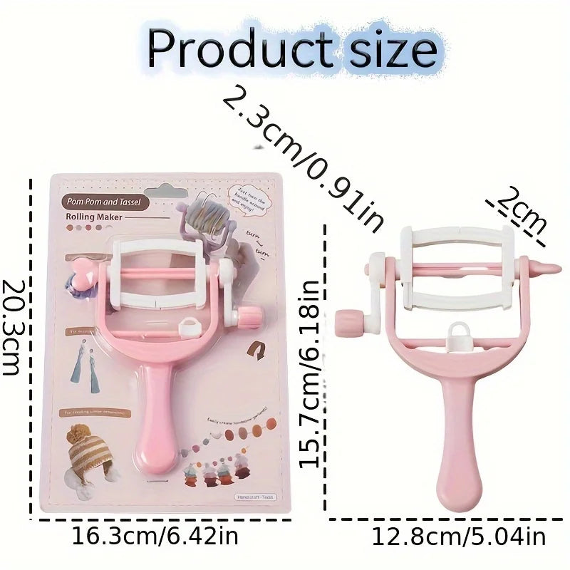 Pom Pom Maker & Tassel Craft Kit – Handheld Yarn Winder