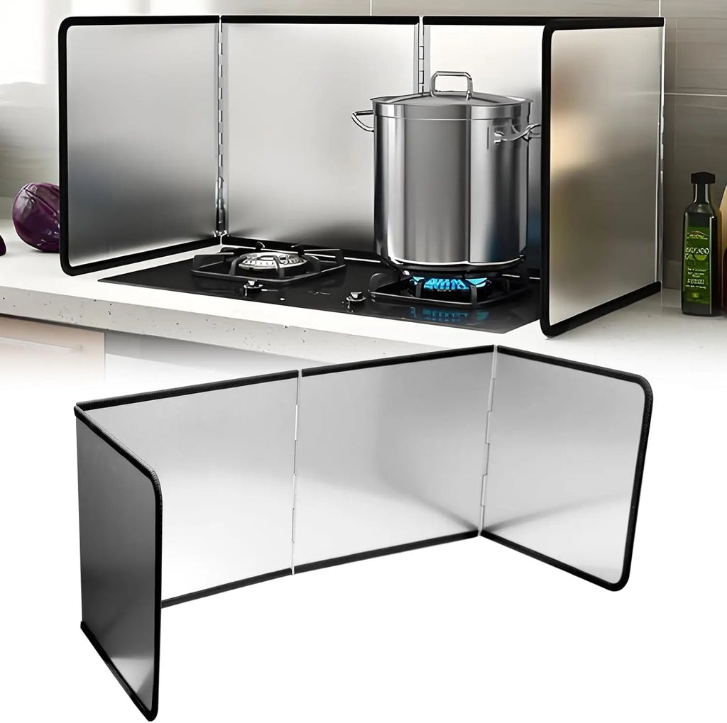 Foldable Stainless Steel Oil Splatter Guard for Frying Pan