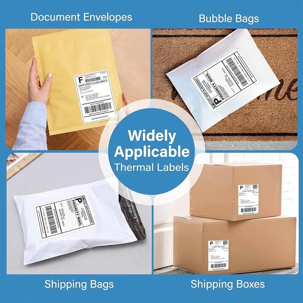 4x6 Thermal Shipping Labels 100x150mm Self-Adhesive 500 Sheets