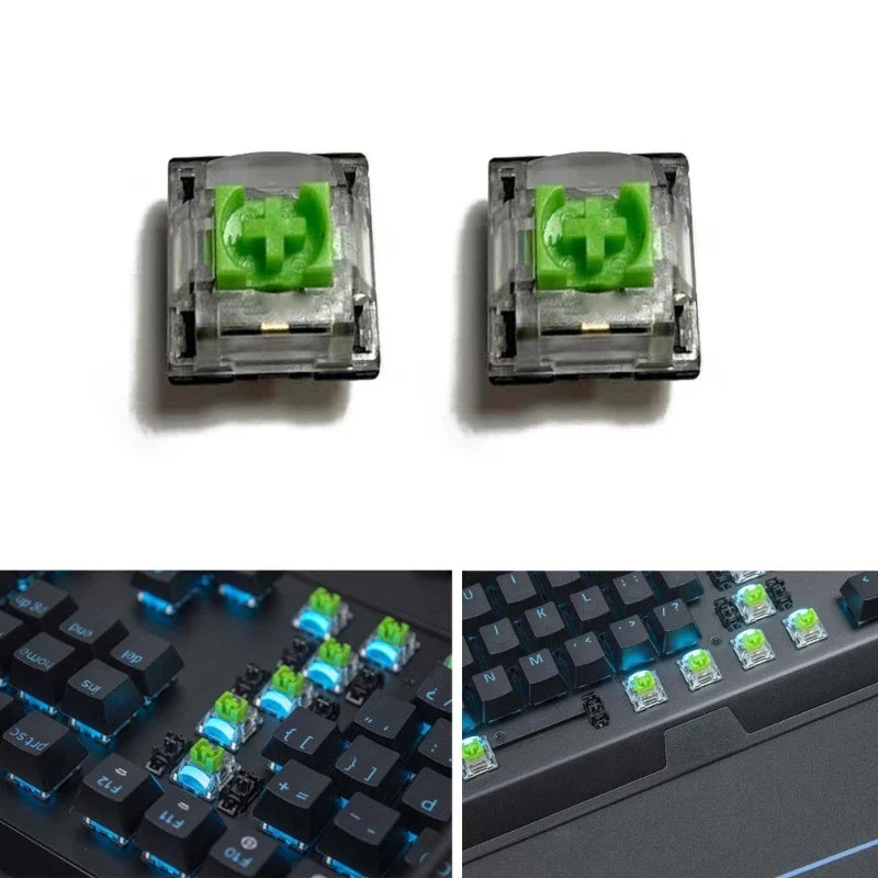 RGB Green Mechanical Keyboard Switches 2-Pack | 3-Pin MX