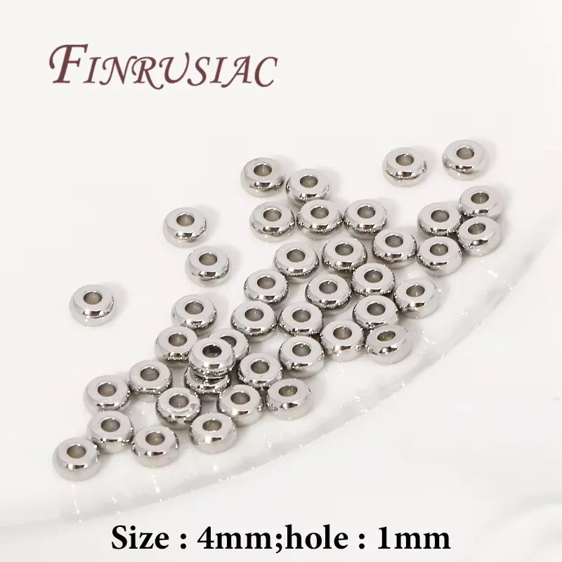 6mm 18K Gold Plated Brass Round Spacer Beads | DIY Jewelry