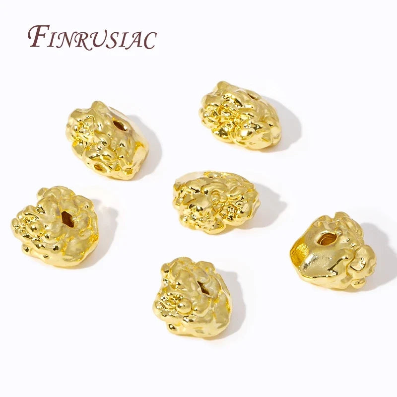 18K Gold Plated Irregular Spacer Beads – DIY Jewelry Making
