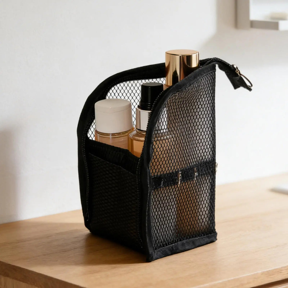 Waterproof Stand-Up Travel Toiletry Bag | Toothbrush Holder