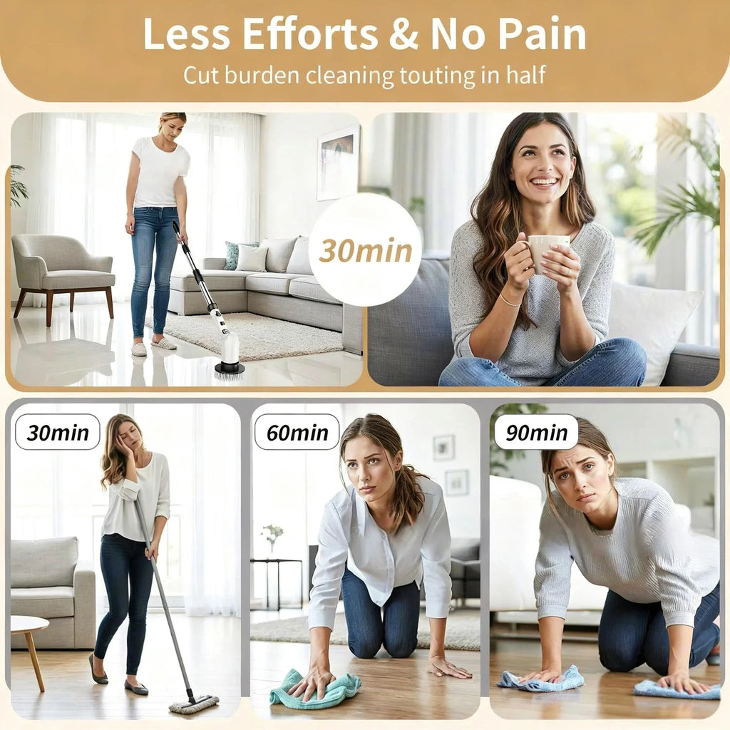 Dual-Use Electric Cleaning Brush – Kitchen & Bathroom Scrubber