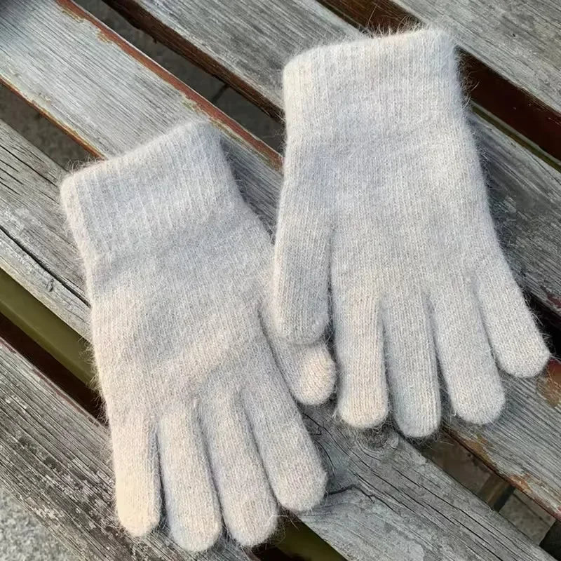 Women's Winter Cashmere Knit Gloves – Warm Full Finger