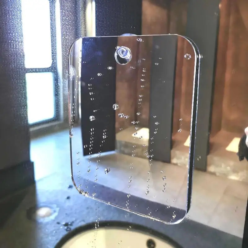 Fogless Shower Shaving Mirror – Portable Acrylic Anti-Fog