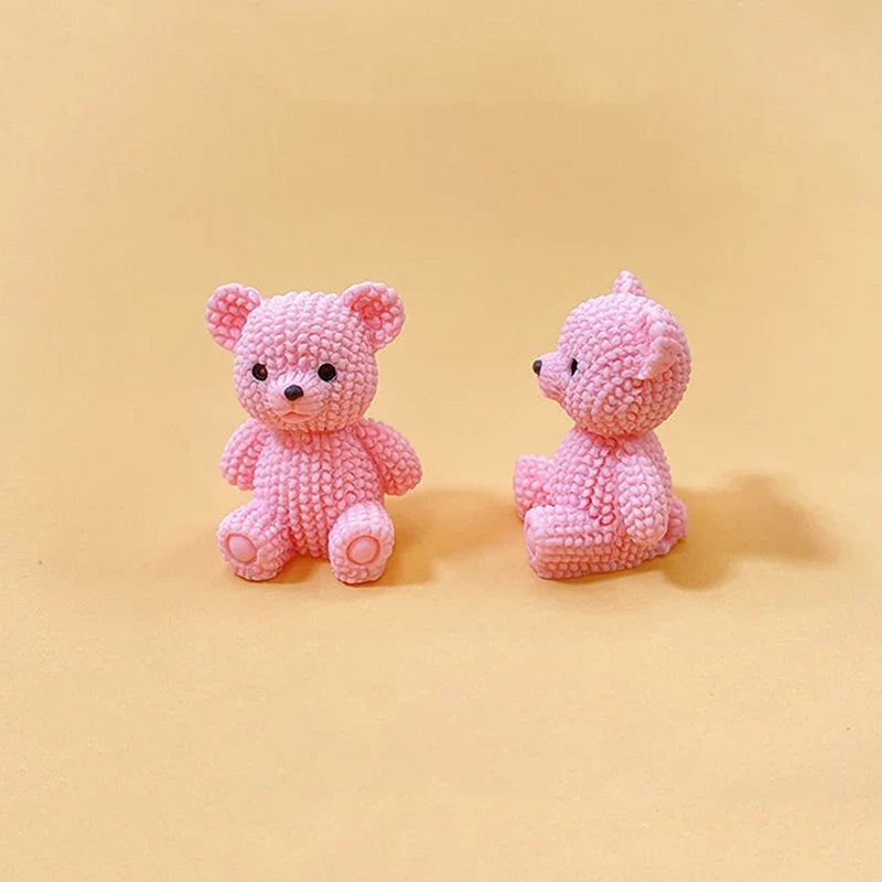 Mini Bear Resin Figurine Fairy Garden Micro Landscape Ornament