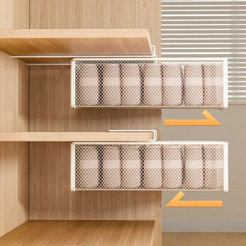 Under-Shelf Hanging Storage Basket | Pull-Out Cabinet Organizer
