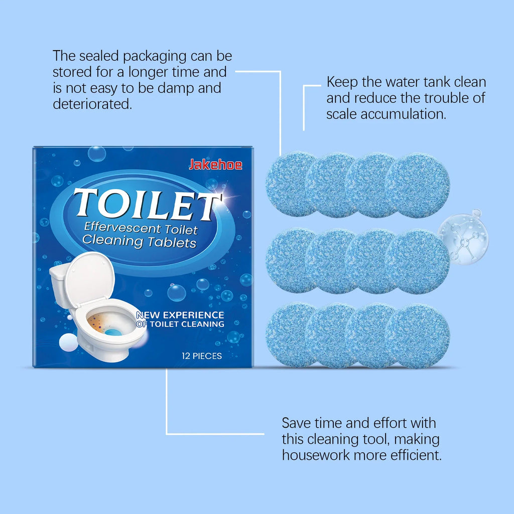 Toilet Cleaning Effervescent Tablets – Deodorize & Remove Stains
