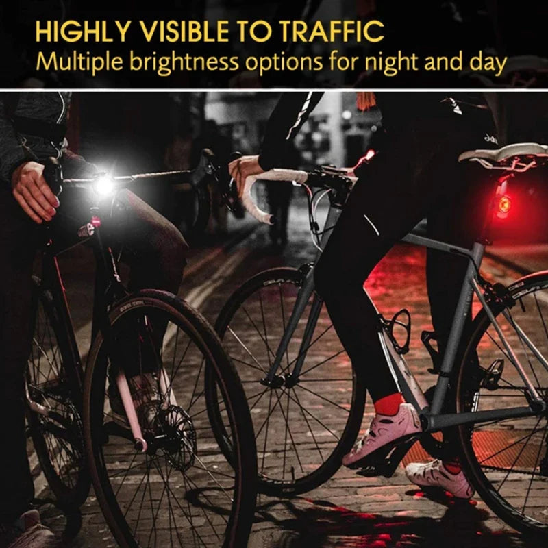 BUCKLOS USB Rechargeable LED Bike Light – Front & Rear Lamp