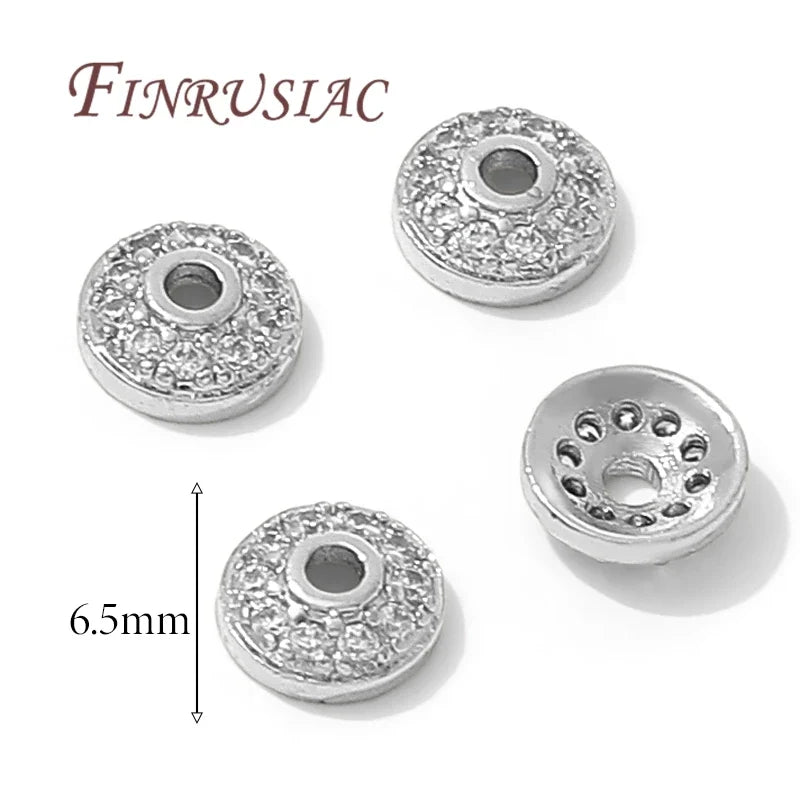 6.5mm 18K Gold Plated Brass Round Bead Caps | DIY Jewelry