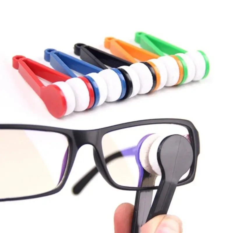 Microfiber Glasses Cleaning Brush & Wipe Tool – 1 or 3 Pack