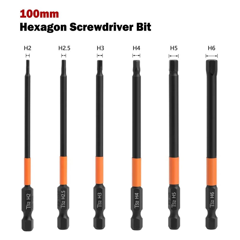 Hex Allen Wrench Bits 1/4" Magnetic Quick-Change Screwdriver