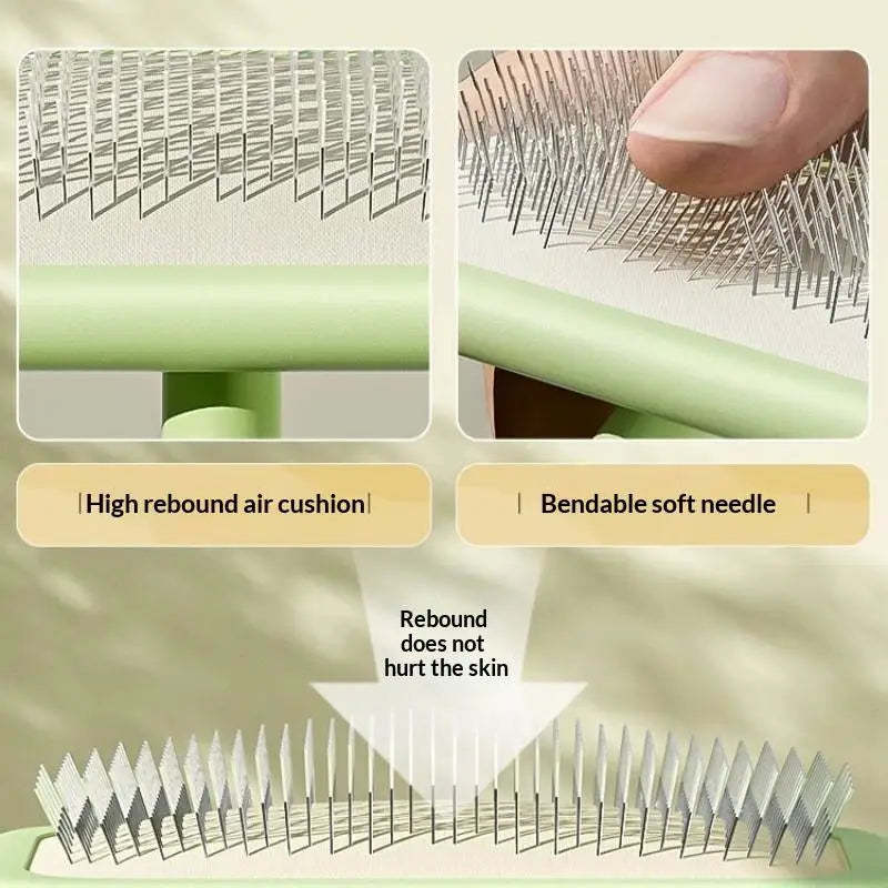 Cat & Dog Deshedding Brush Anti-Static Soft Needle Grooming Comb