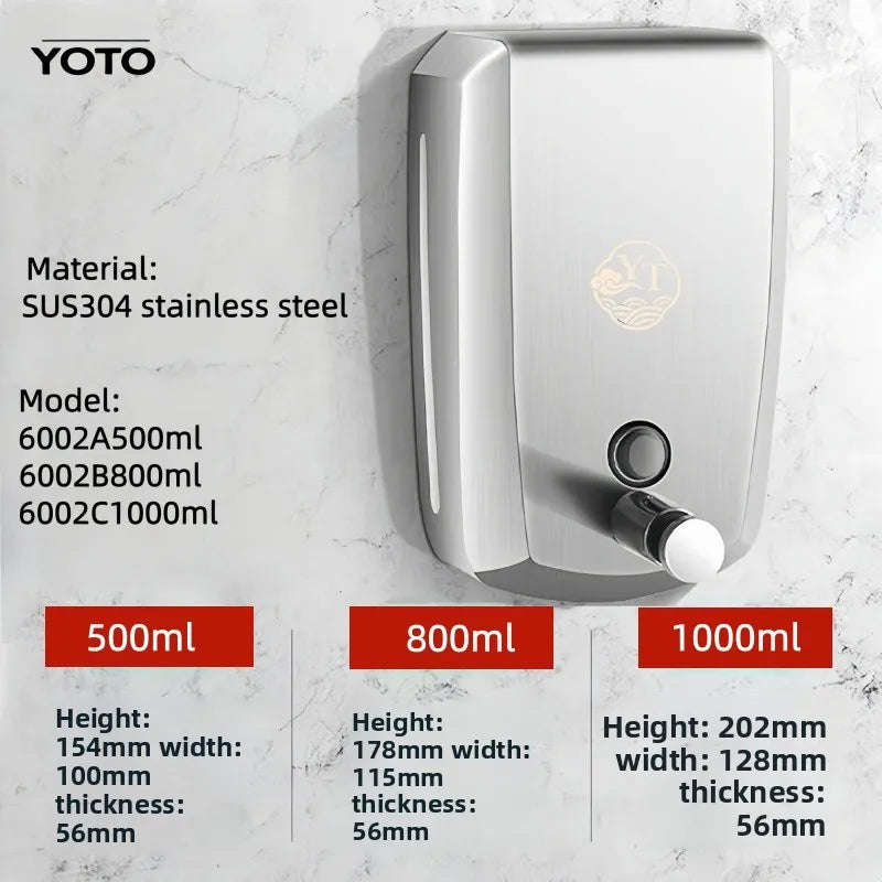 Wall-Mounted Stainless Steel Foam Soap Dispenser | Hotel & Home