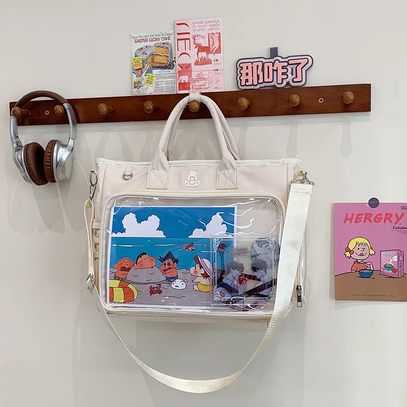 Large Capacity Nylon Crossbody Shoulder Bag for Women & Girls
