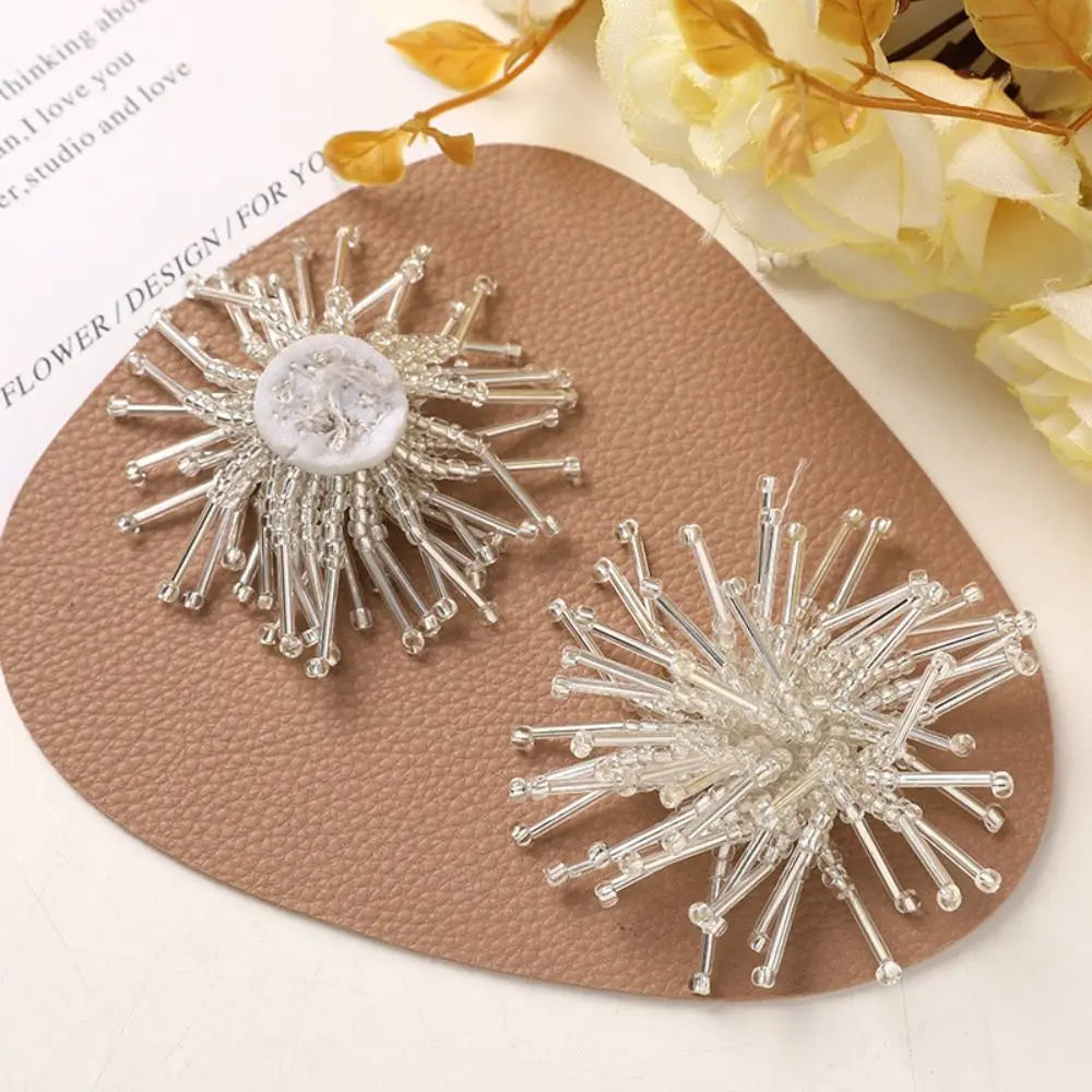 3D Handmade Flower Beads Sew-On Patch | Fabric Applique