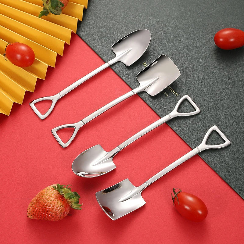 Stainless Steel Shovel Spoons – Coffee & Dessert Cutlery