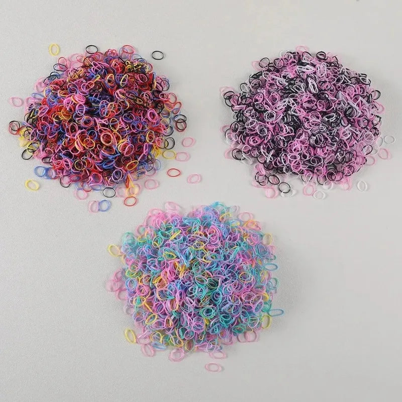 1500 Pcs Colorful Rubber Hair Ties for Girls & Kids Ponytail