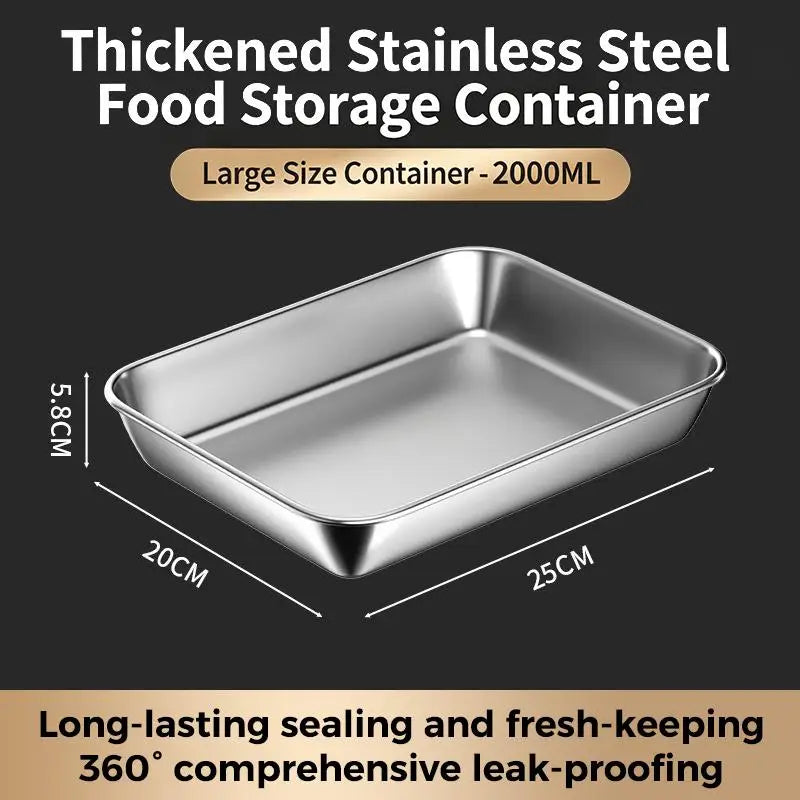 Stainless Steel Food Storage Container with Airtight Lid