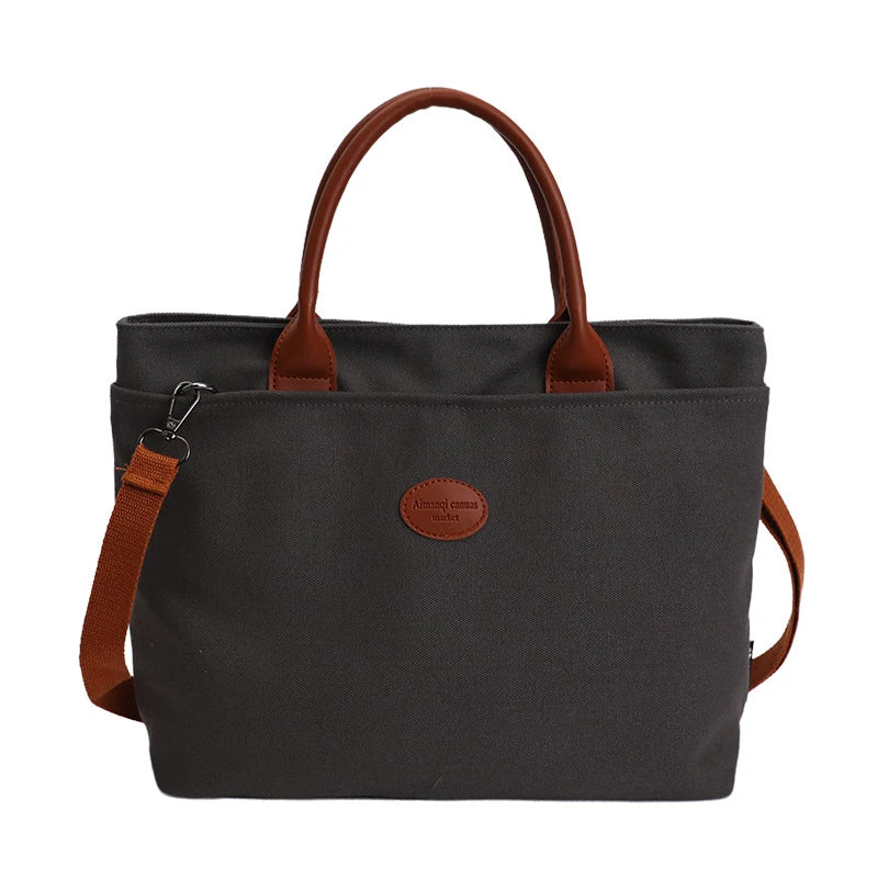 Oversized Canvas Tote Bag – Foldable Women's College Bookbag