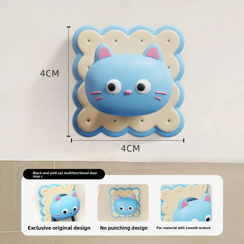 Cute Cat Door Bumper Pad – Quiet, Self-Adhesive Wall Protector