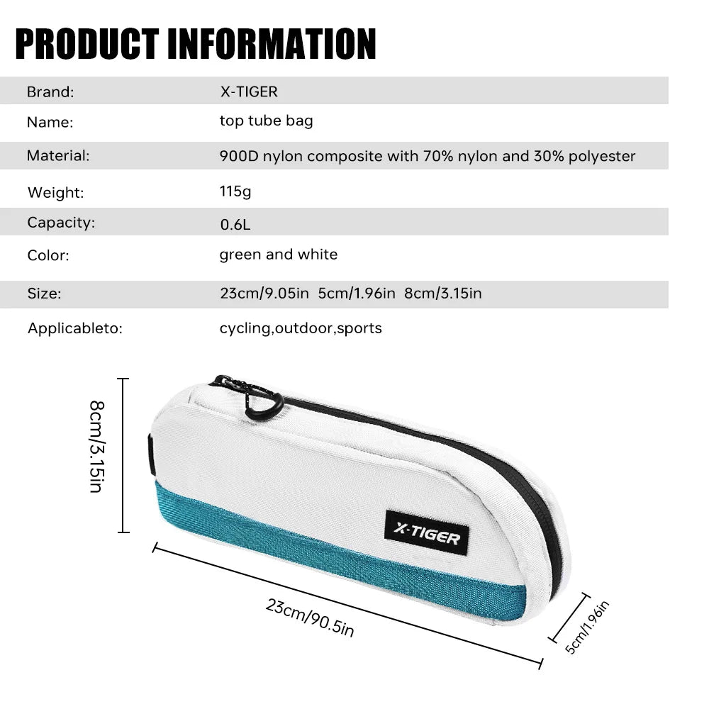 X-Tiger Waterproof Bike Front Tube Bag | MTB & Road Frame Bag
