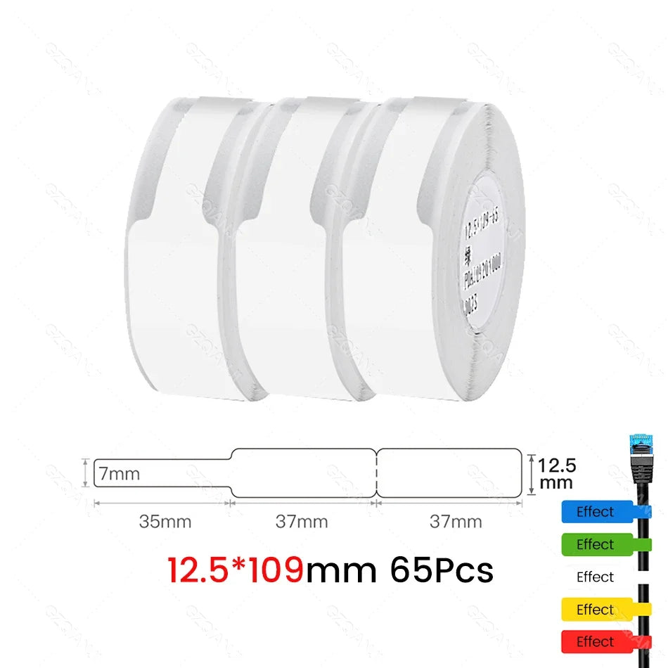 Niimbot Thermal Cable Label Stickers – Waterproof Self-Adhesive Tags