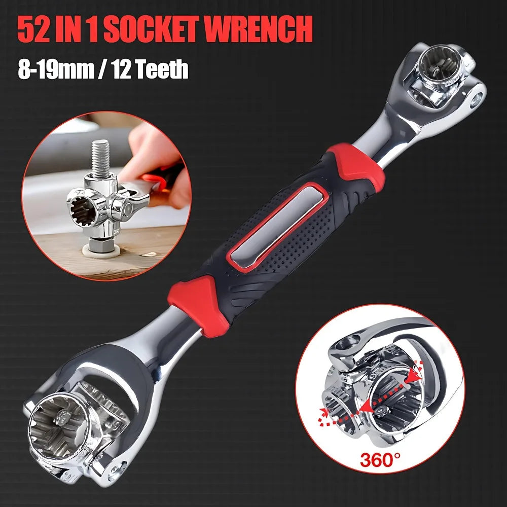 STONEGO 52-in-1 Universal Socket Wrench Set | 360° Ratchet