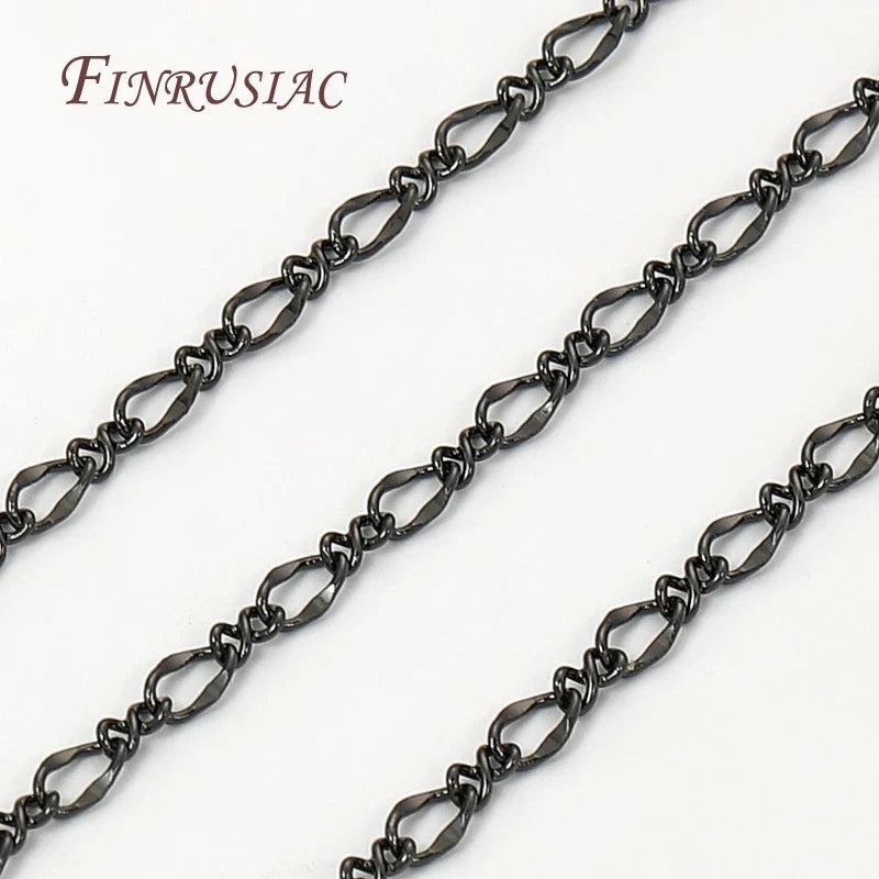 Black Brass Decorative Chain for DIY Jewelry Making – 2.8mm
