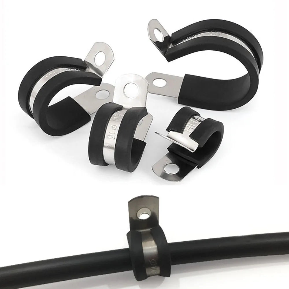 Rubber Lined R-Type Pipe Clamps | Hose & Cable Fasteners