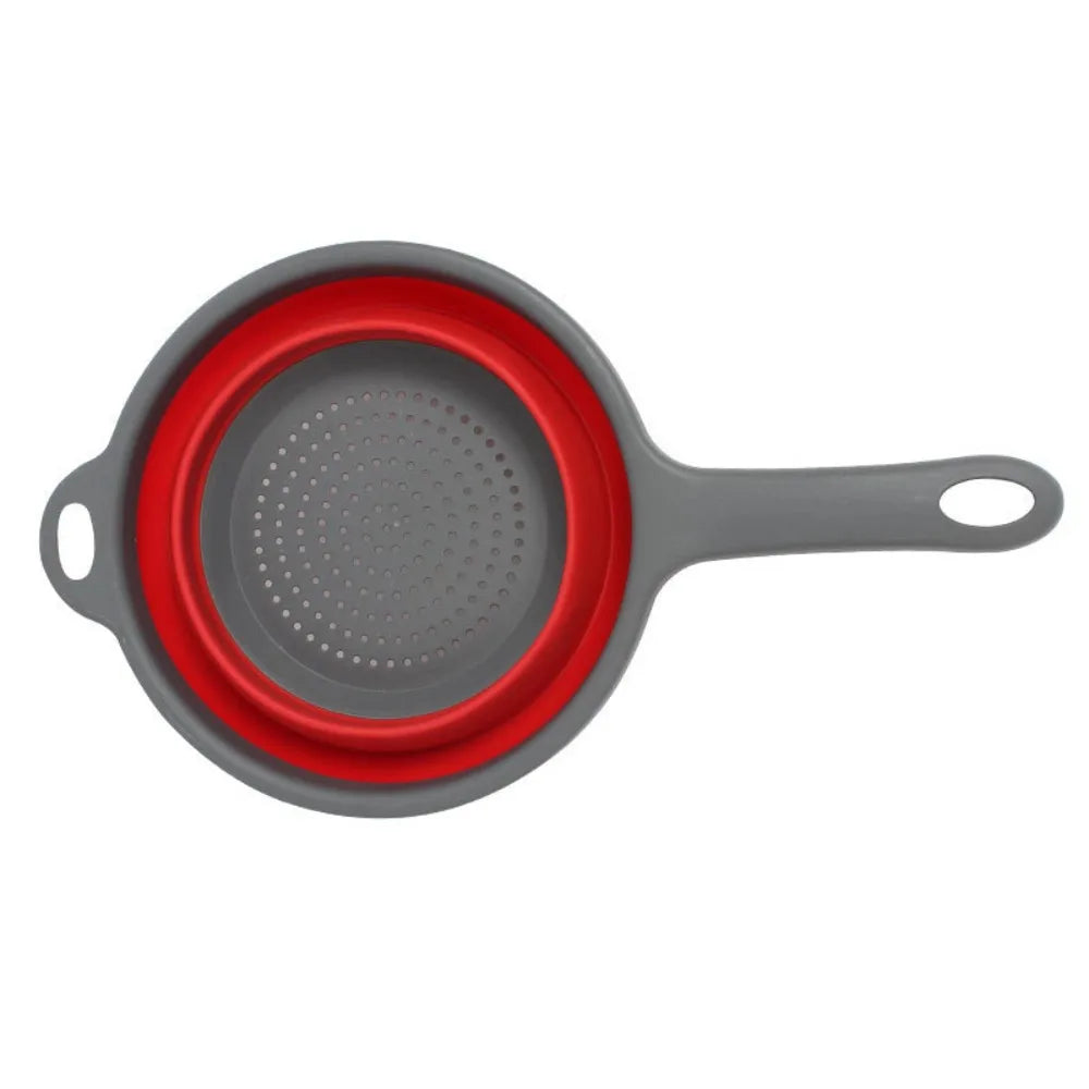 Collapsible Silicone Colander with Handle – Heat Resistant