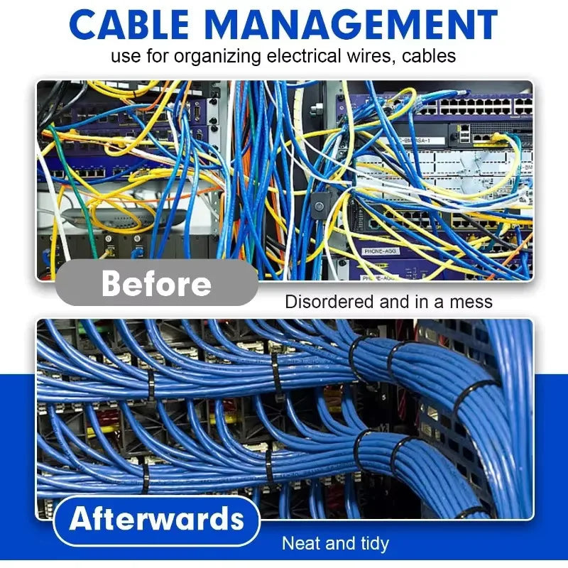 Nylon Cable Zip Ties Self-Locking – 100 or 1000 Pack