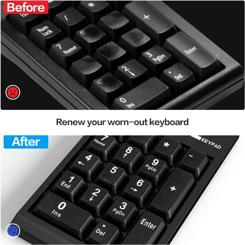 2PCS Matte Keyboard Number Stickers – Universal Numpad Covers