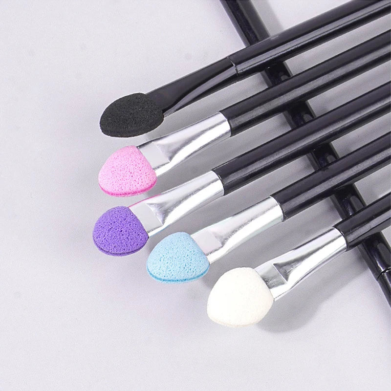 10PCS Double-Ended Sponge Eyeshadow Sticks – Multi-Color Set