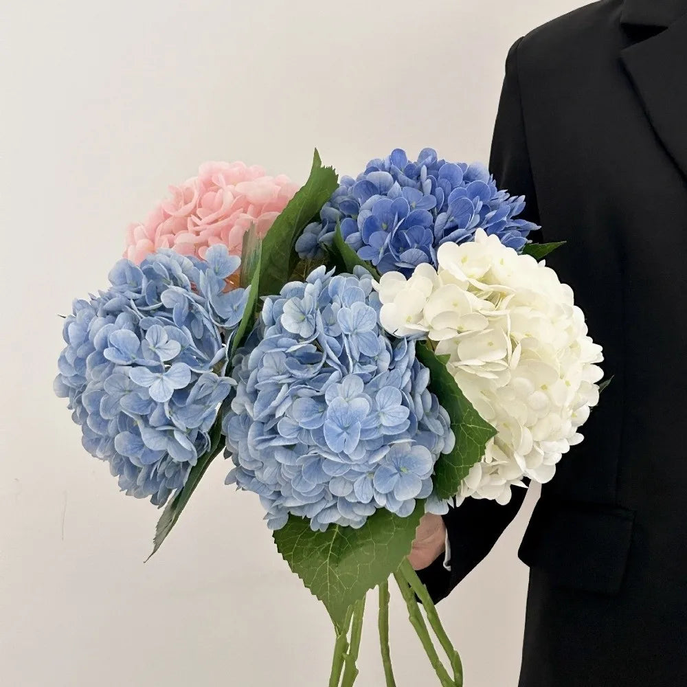 Large 3D Silk Hydrangea Artificial Flowers – Lifelike Fake Blooms