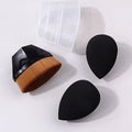 3-Pc Foundation Brush & Sponge Puff Set with Storage Box