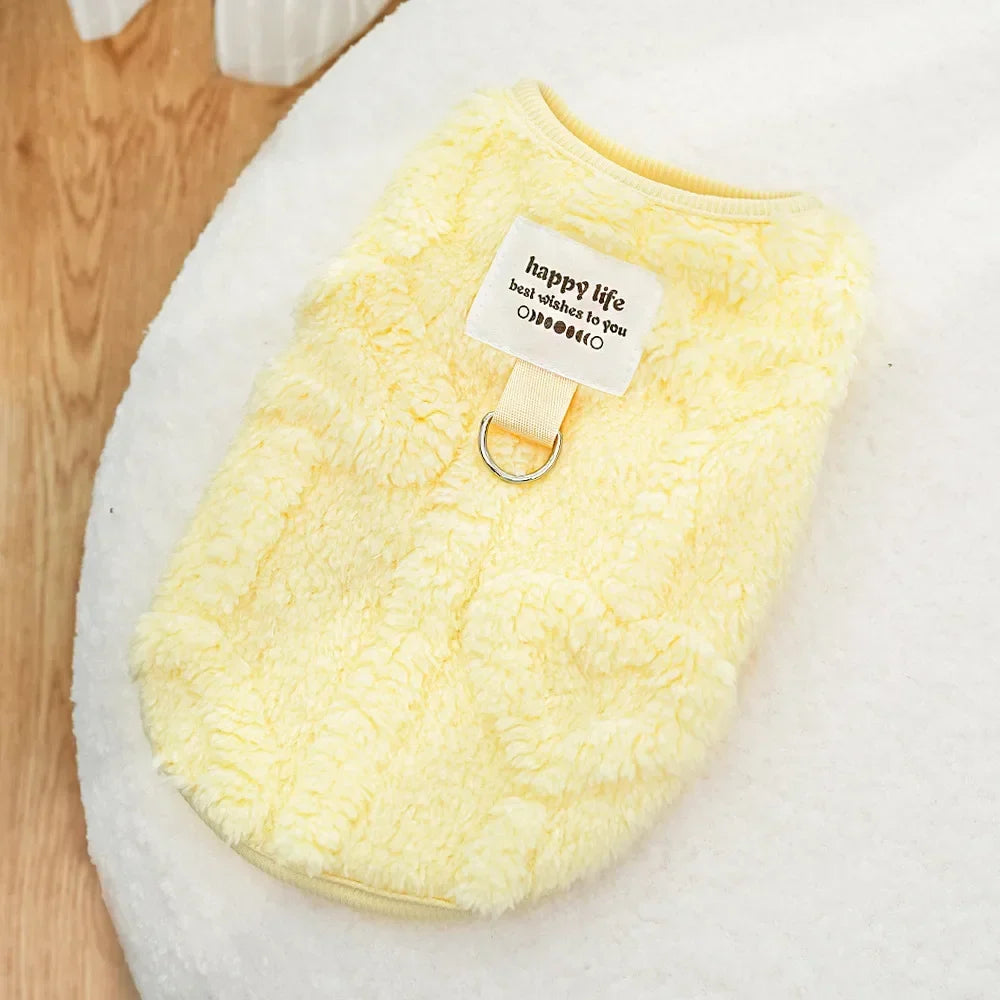 Warm Fleece Jacket Vest for Small Dogs & Cats – Winter Coat