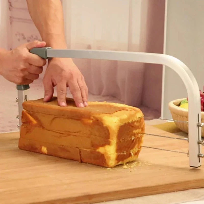 Adjustable Stainless Steel Cake Leveler Slicer – 3 Blades