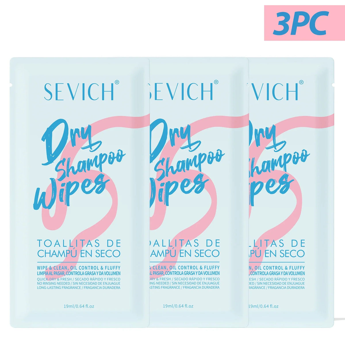 Sevich Dry Shampoo Wipes – No-Rinse Oil Control | 4 Pack