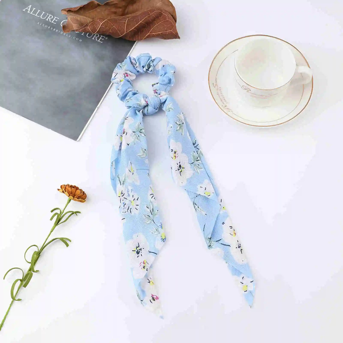 Korean Polka Dot Scrunchies – Women's Elastic Hair Ties & Scarf