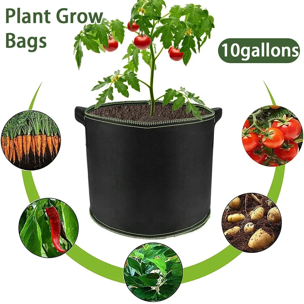 10 Gallon Fabric Grow Bags – Plant Pots with Sturdy Handles