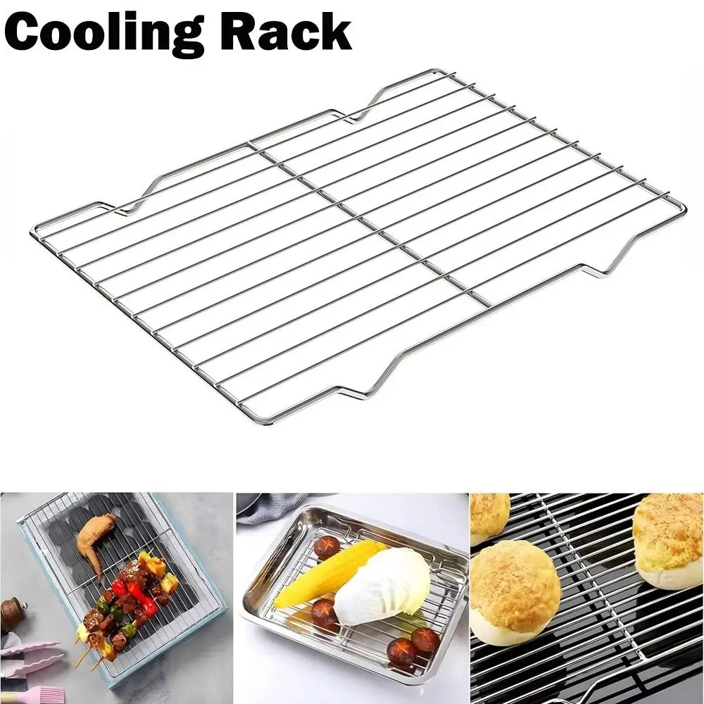 Stainless Steel Cooling Rack – Non-Stick BBQ & Cake Cooler