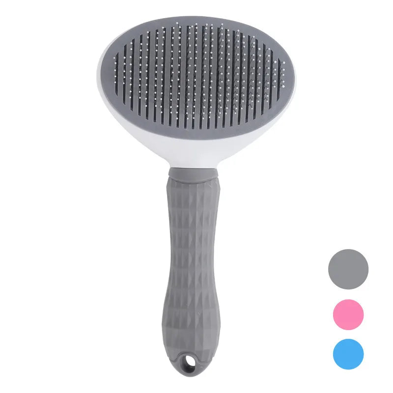 Self-Cleaning Pet Grooming Brush – Dog & Cat Dematting Comb