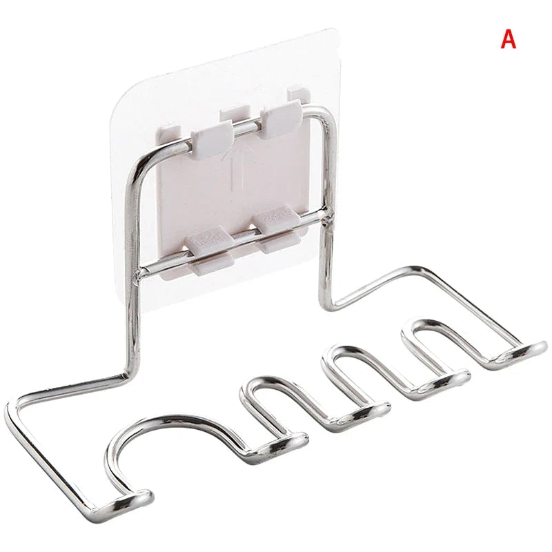 Wall Mount Stainless Steel Toothbrush & Razor Holder