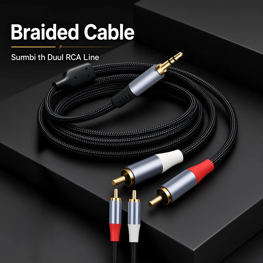3.5mm to 2-RCA Audio Splitter Cable | AUX to RCA Stereo